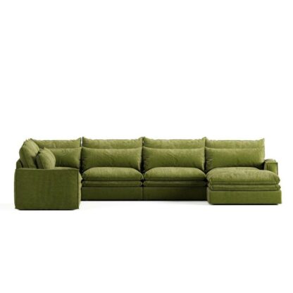 Lincoln Cloud Feather Filled Corner Sectional Sofa - Right Diwan