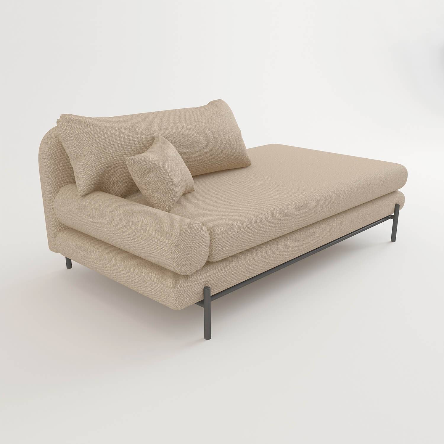 Beds with store chaise lounges