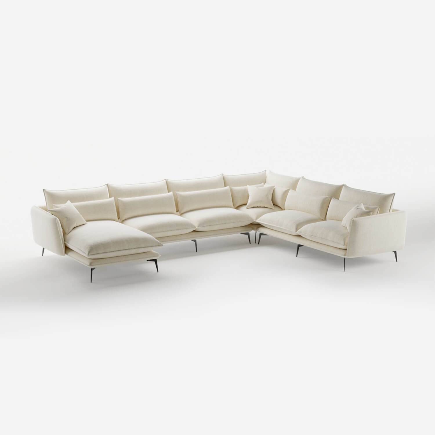 Felicia corner sectional lounger with left diwan
