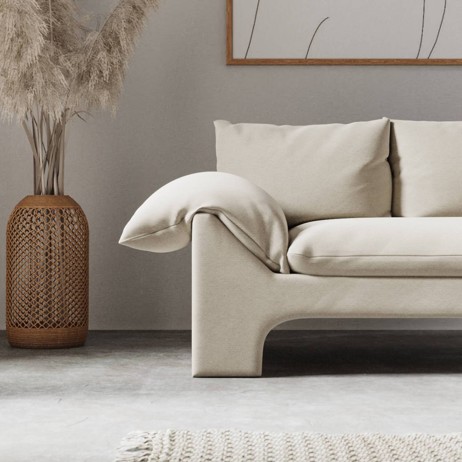 paolo three seater sofa with soft seating