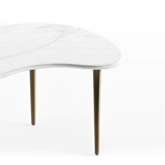 gregory marble coffee table in white color