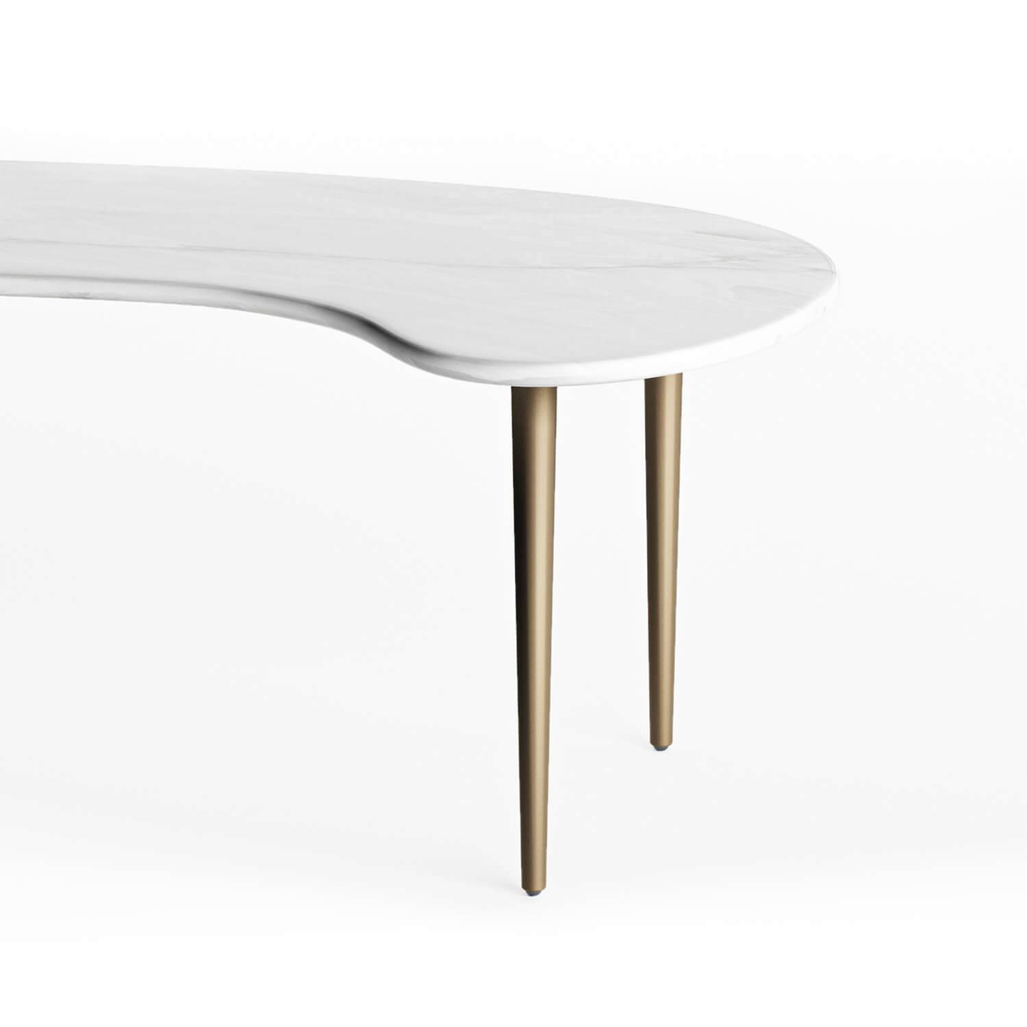 gregory white marble coffee table