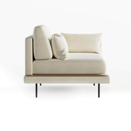 theo two seater couch with left wooden table