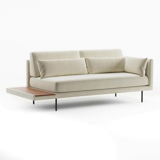 theo two seater sofa with left table