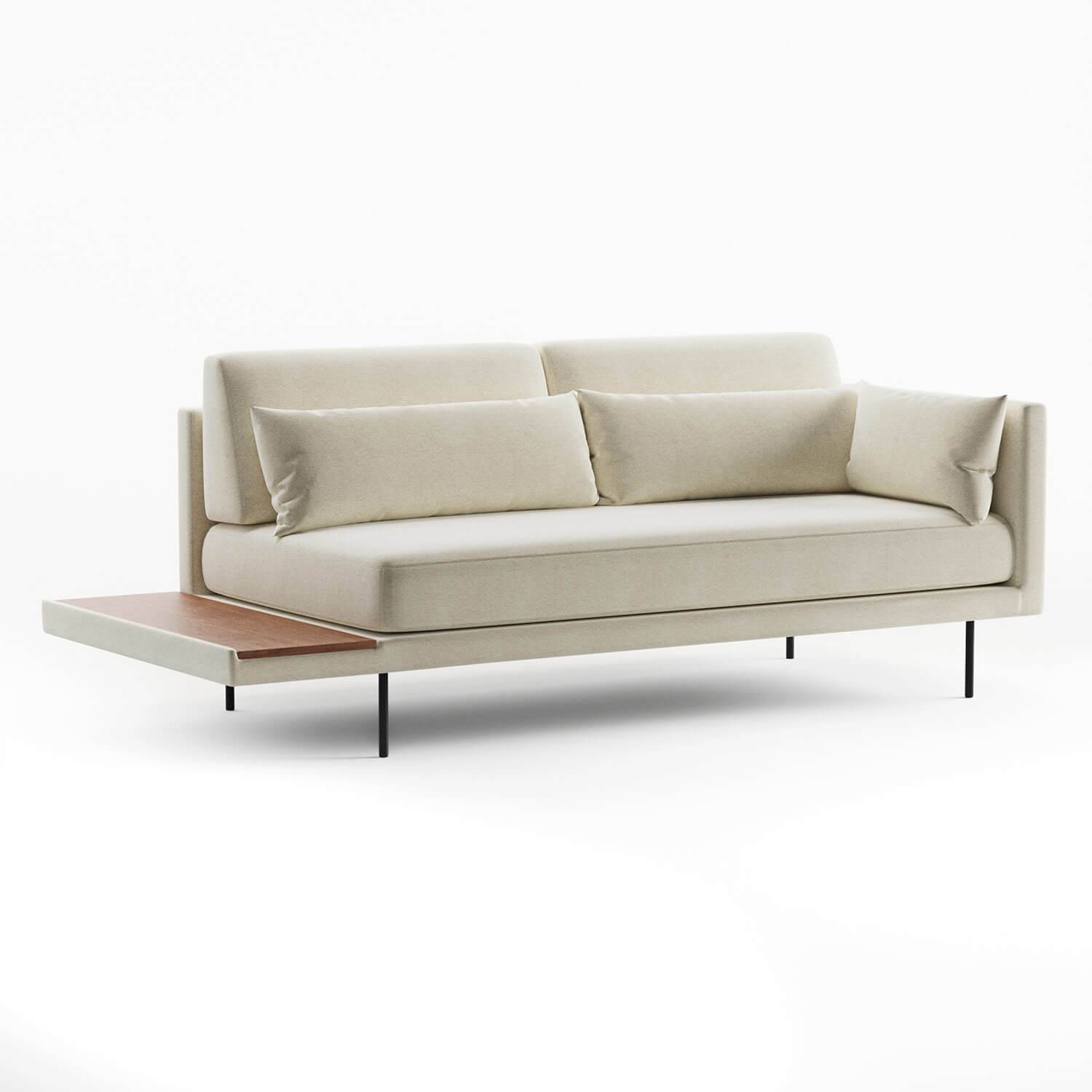 theo two seater sofa with left table
