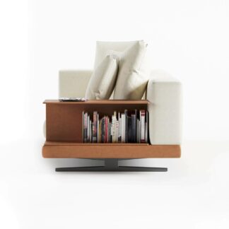 benedict 2 seater with book shelf