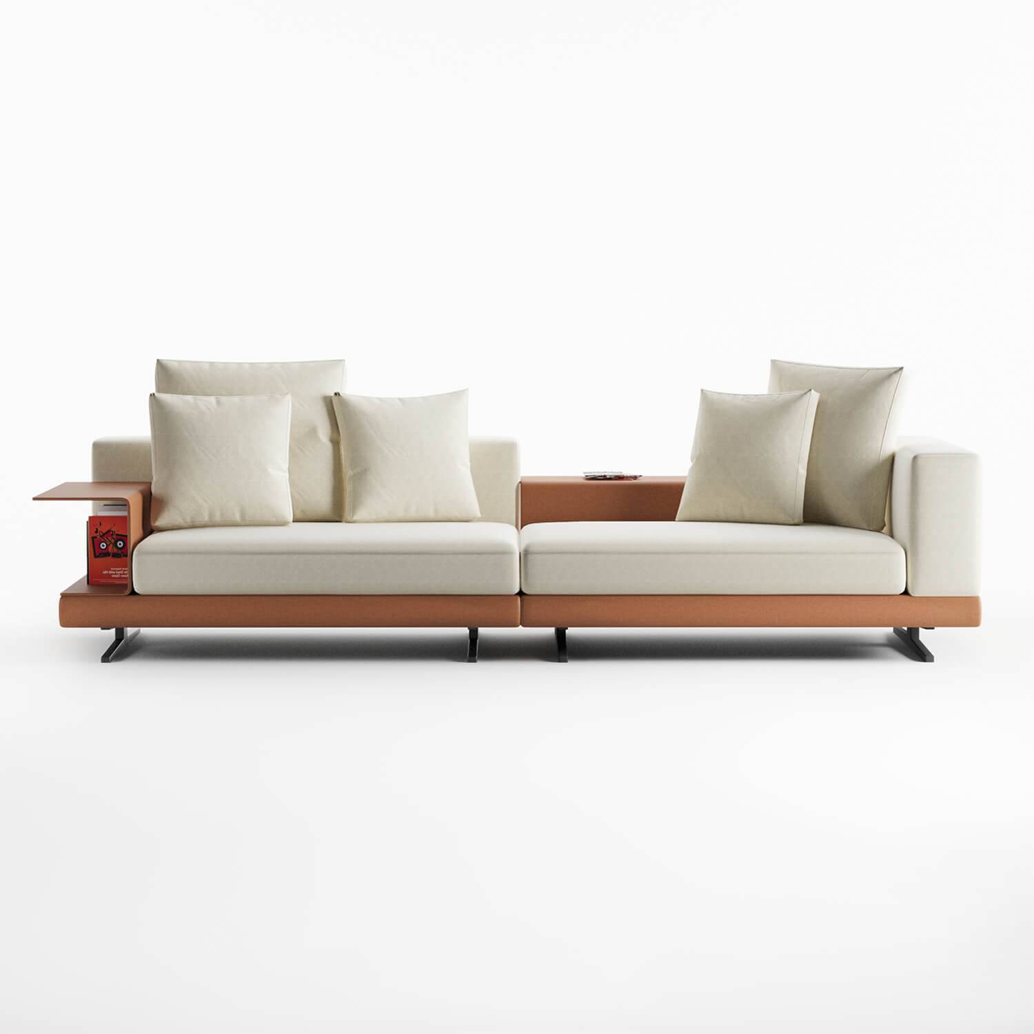 benedict 3 seater sofa with side table