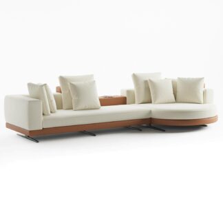 benedict l shape lounger with rounded chaise