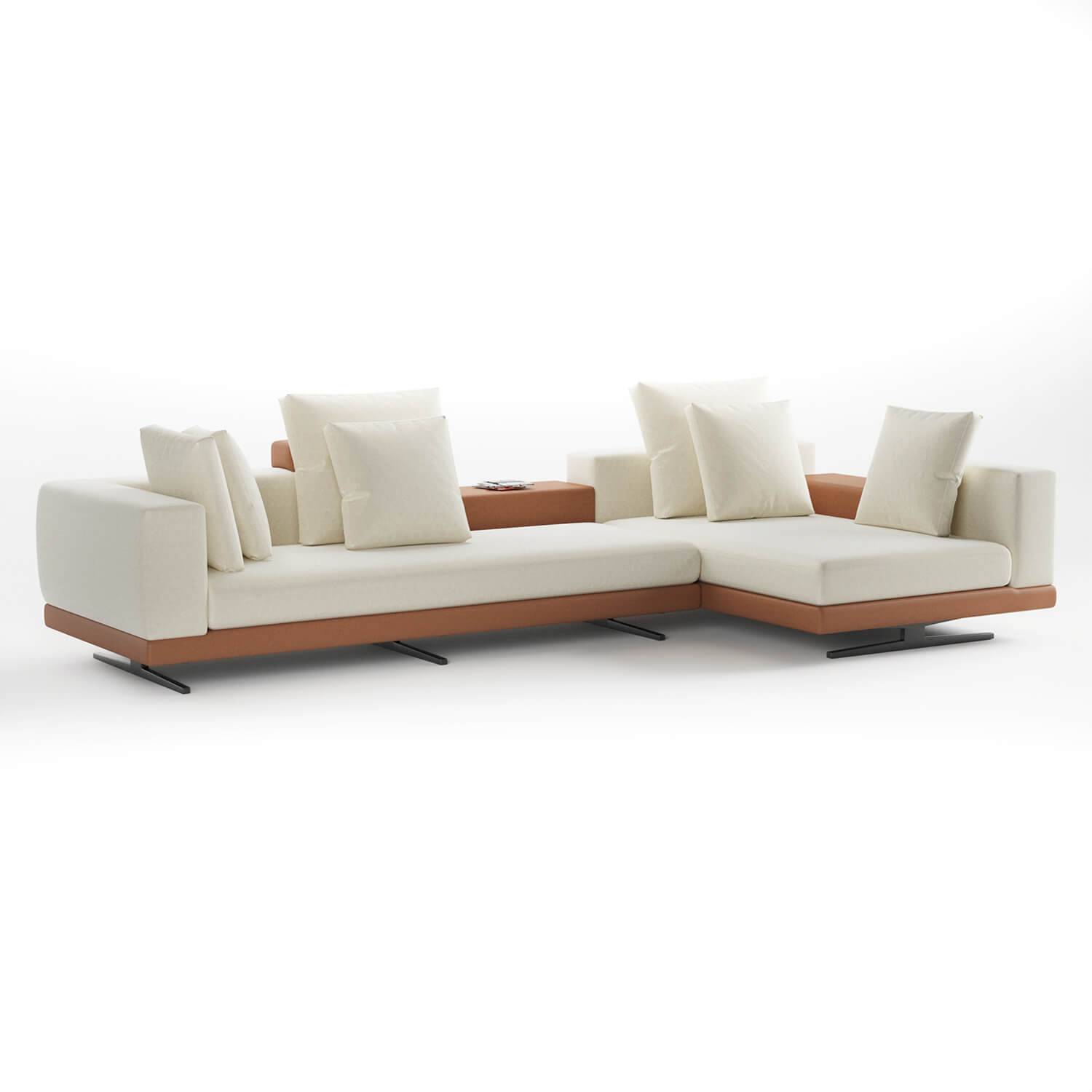 benedict l shape sofa with rectangle diwan right