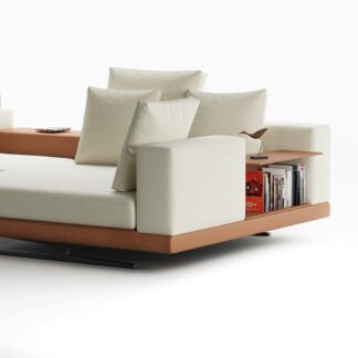 benedict l shape sofa with square diwan and book holder