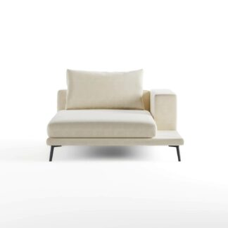 enzo chaise lounger in off white fabric