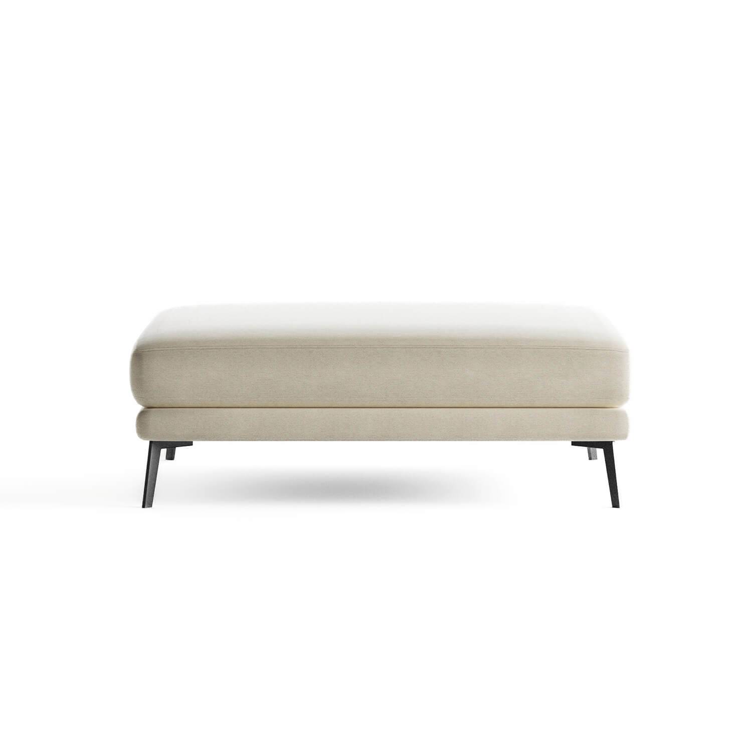 enzo footstool in off white fabric