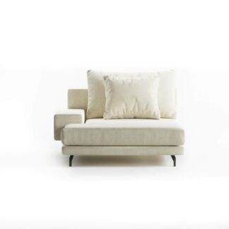 oliver chaise lounge in off white fabric