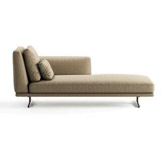 parker chaise lounger in beige fabric