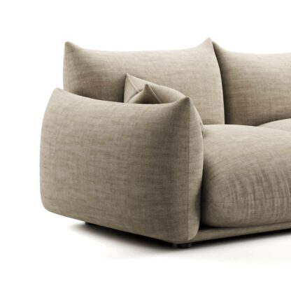 massimo 3 seater sofa in beige color fabric