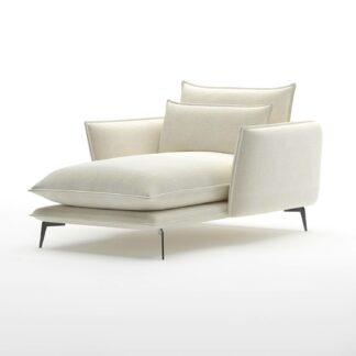 felicia chaise lounge chair off white fabric