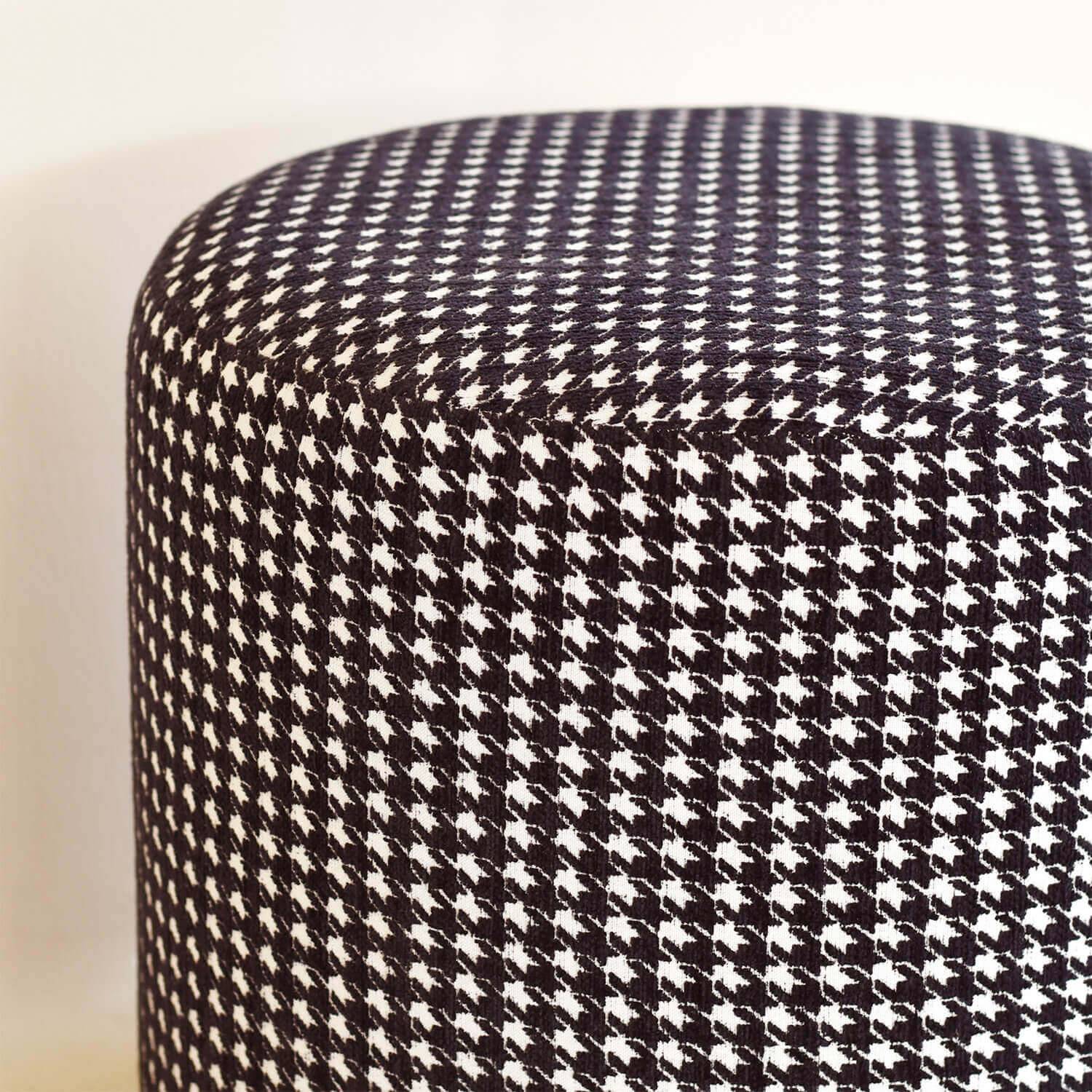 Dean Pattern Black and White Foot Stool