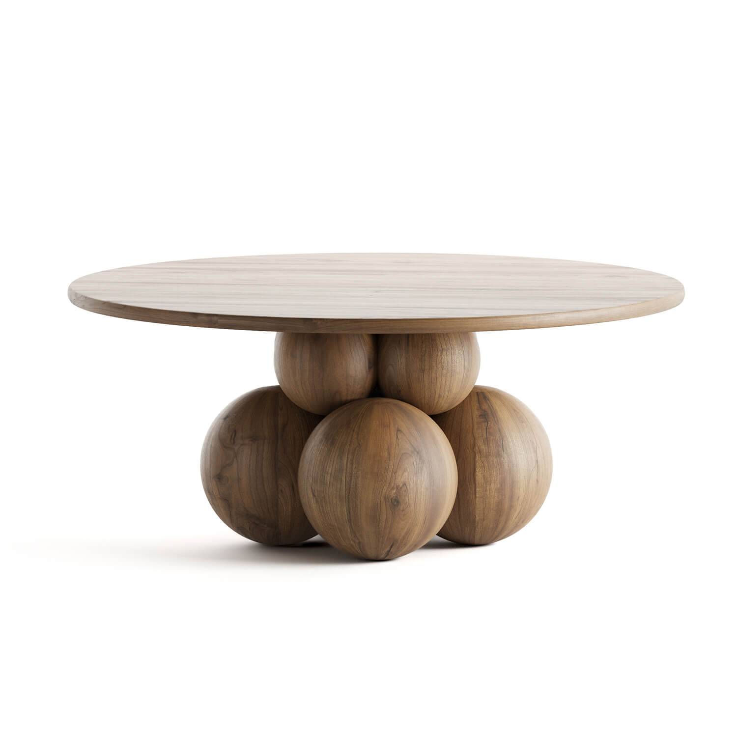 Hermes coffee table in teak wood finish