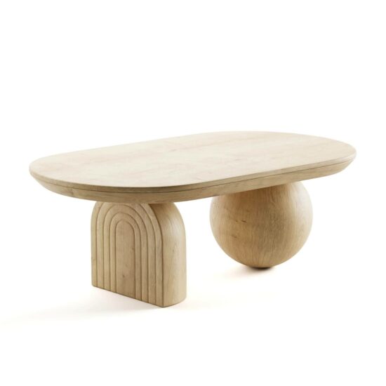 artur oak wood coffee table