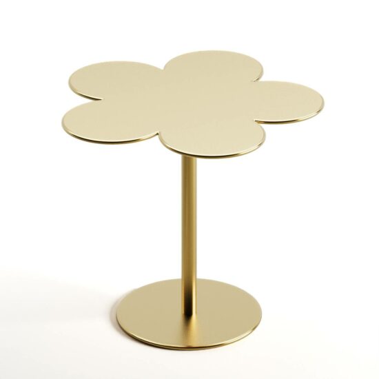 linda occasional table in stainless steel
