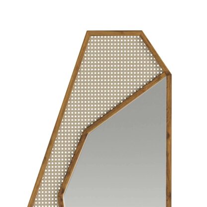 savannah rattan floor standing mirror