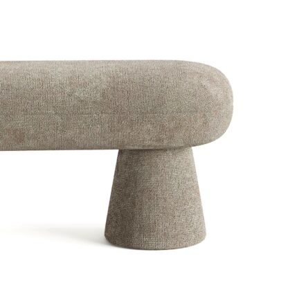 origins bench in beige fabric