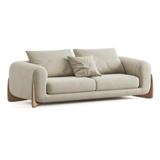 Atlas 2-Seater Lounger in off white fabric