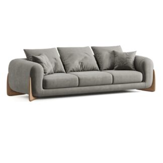 Atlas three Seater Sofa in Grey Fabric