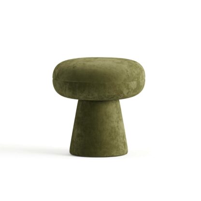 Penelope Footstool in Green Fabric