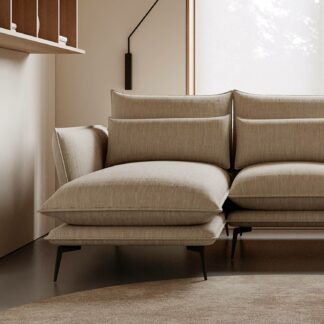 felicia l shape sofa velvet fabric