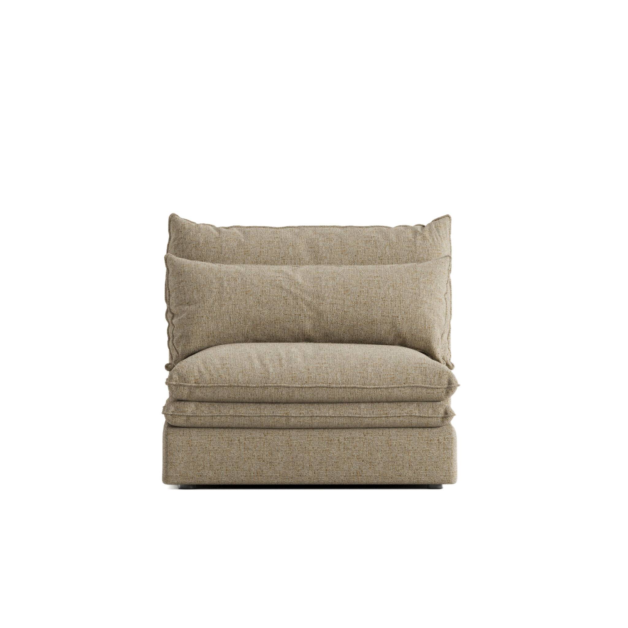 Cloud One Seater Main Unit in Chenille fabric (Andrew 06)