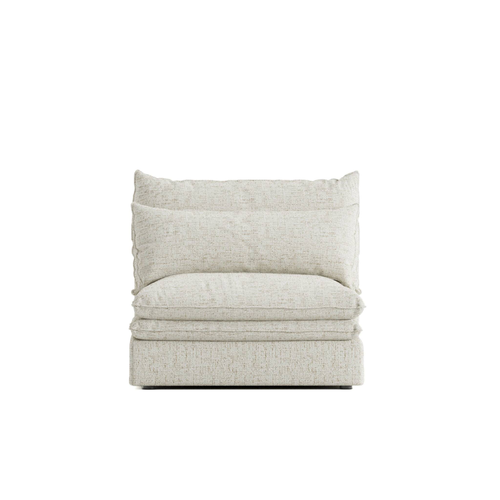 Cloud One Seater Main Unit in Chenille fabric (Andrew 07)