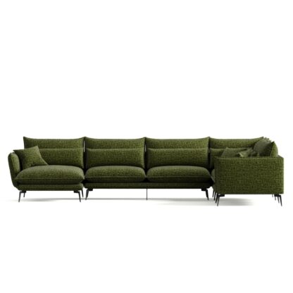 Felicia Corner Sectional Sofa Left Chaise in Chenille fabric (Andrew 09)