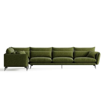 Felicia Corner Sectional Sofa in Chenille fabric (Andrew 09)